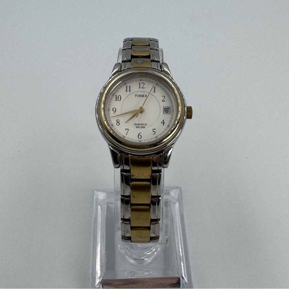 Timex Two Tone Indiglo Ladies Watch WR50m Day Indicator Simple Classic Working
